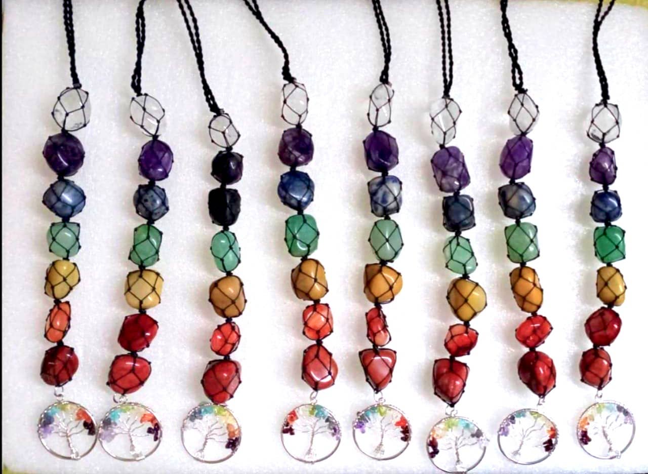 Chakra Natural Gemstone Hanging Tree of Life