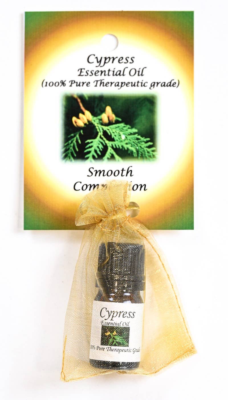 Cypress Essential Oil with Beautiful Diffuser Flower 5ml