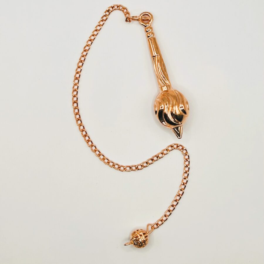 Spiral Metal Mace Pendulum Copper