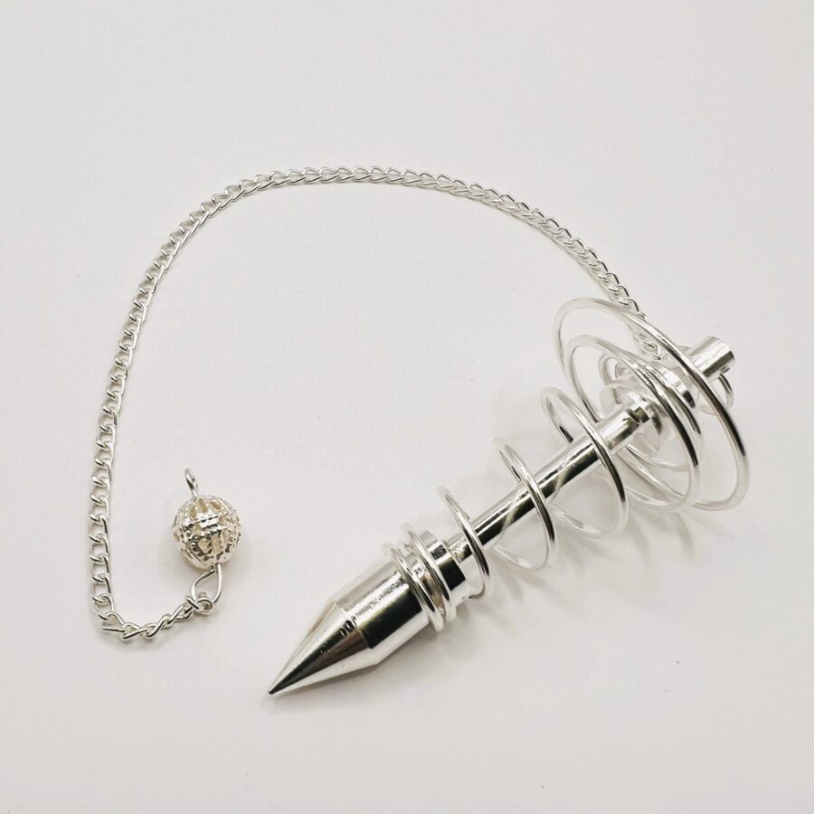 Spiral Metal Pendulum Silver