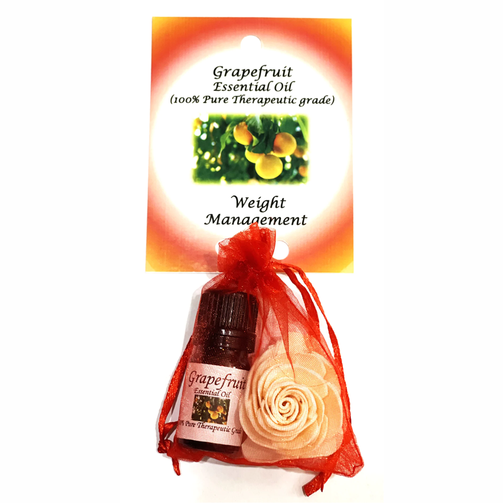 Grapefruit Essential Oil with Beautiful Diffuser Flower 5ml