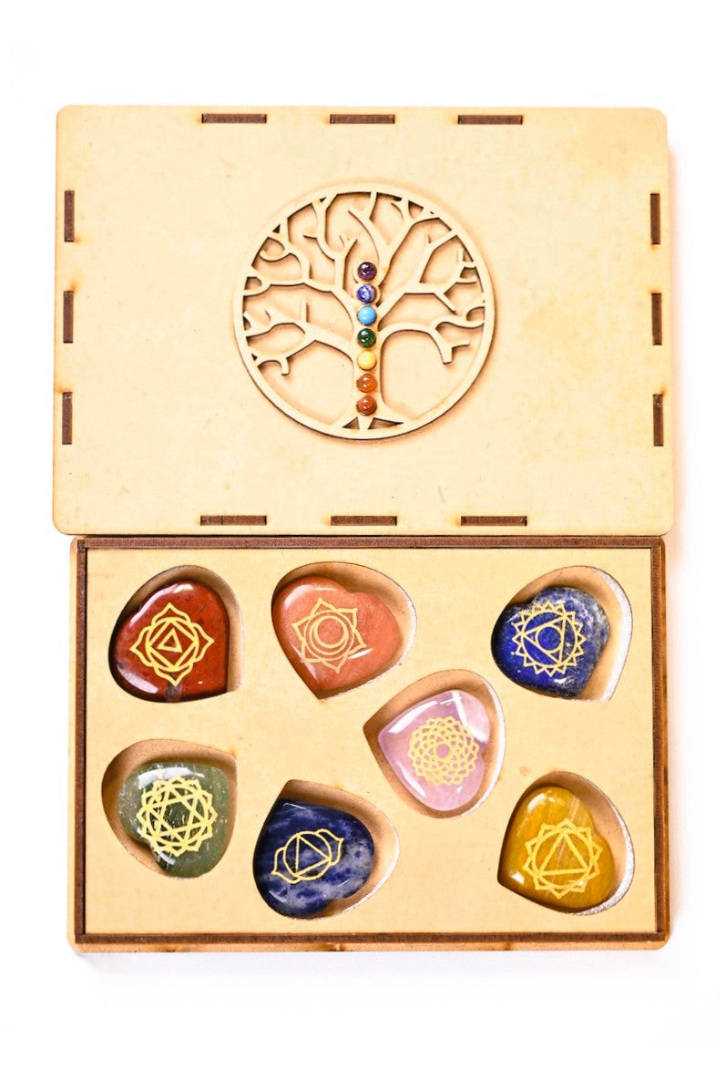 Chakra Tree of Life Hand Carved Box