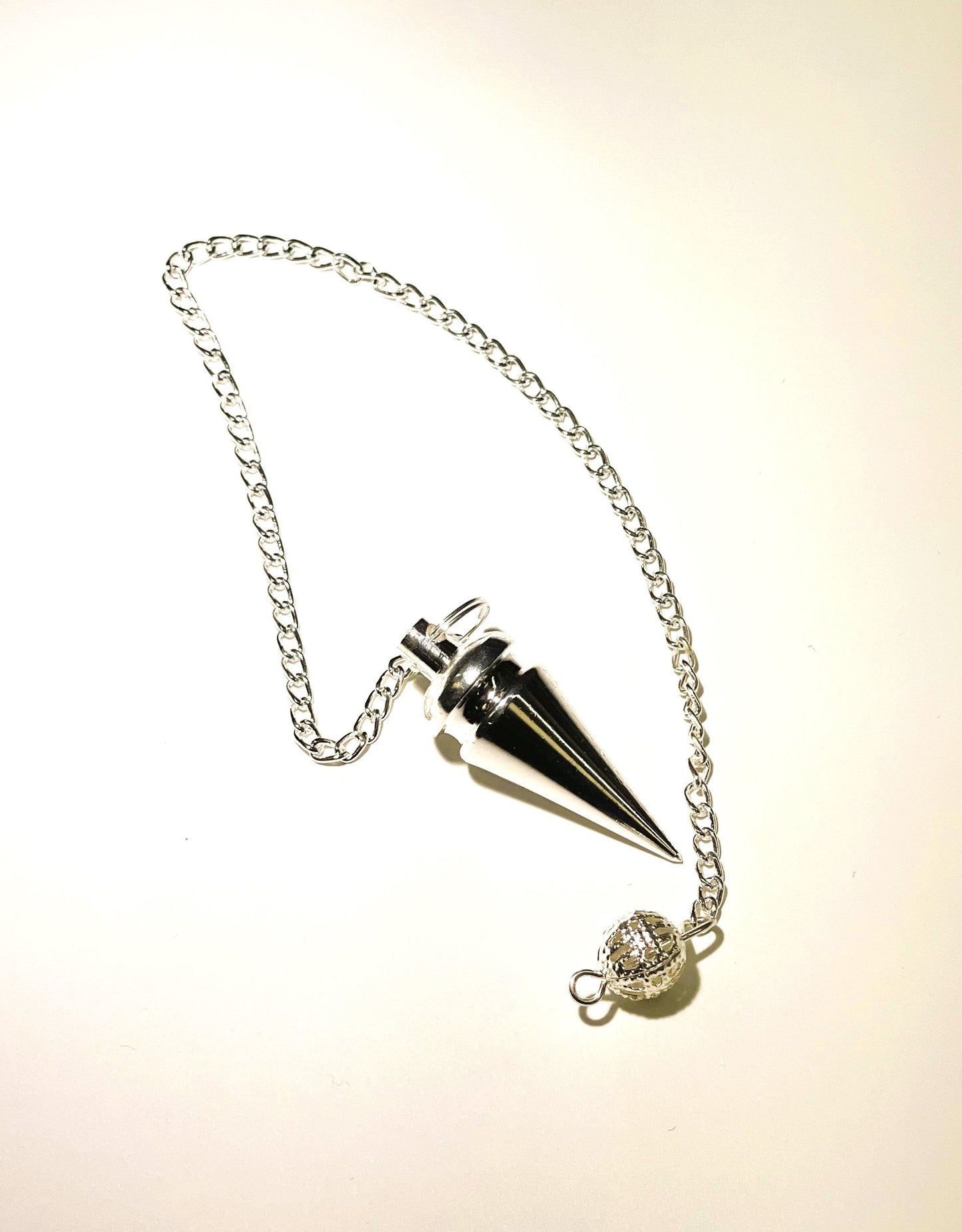 Solid Cone Metal Pendulum Silver