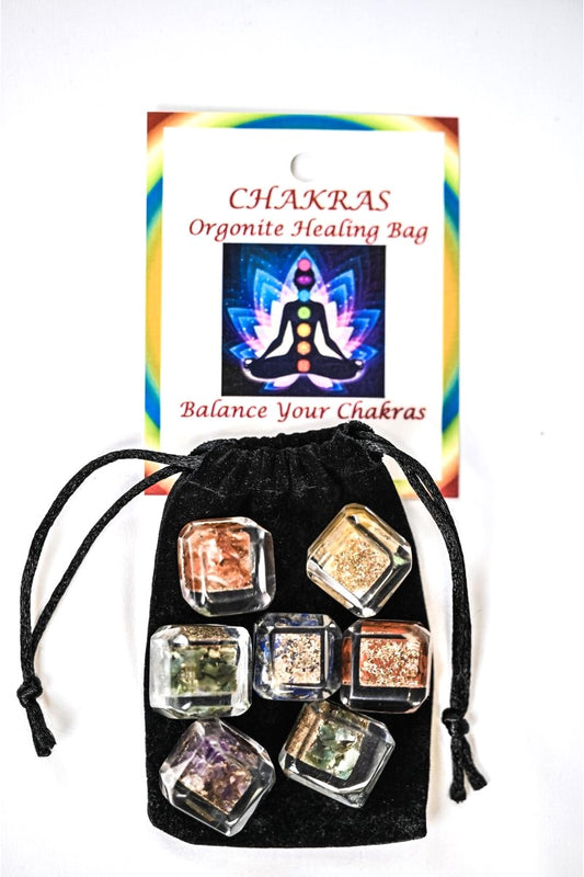 Chakra Orgonite -  Crystal Healing Bag