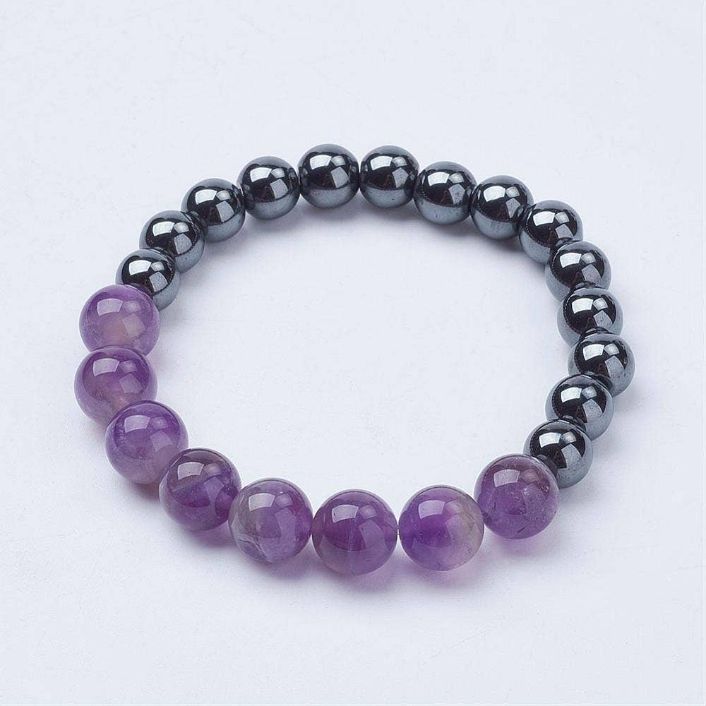 Natural Gemstone Hematite Bracelets with Free Display