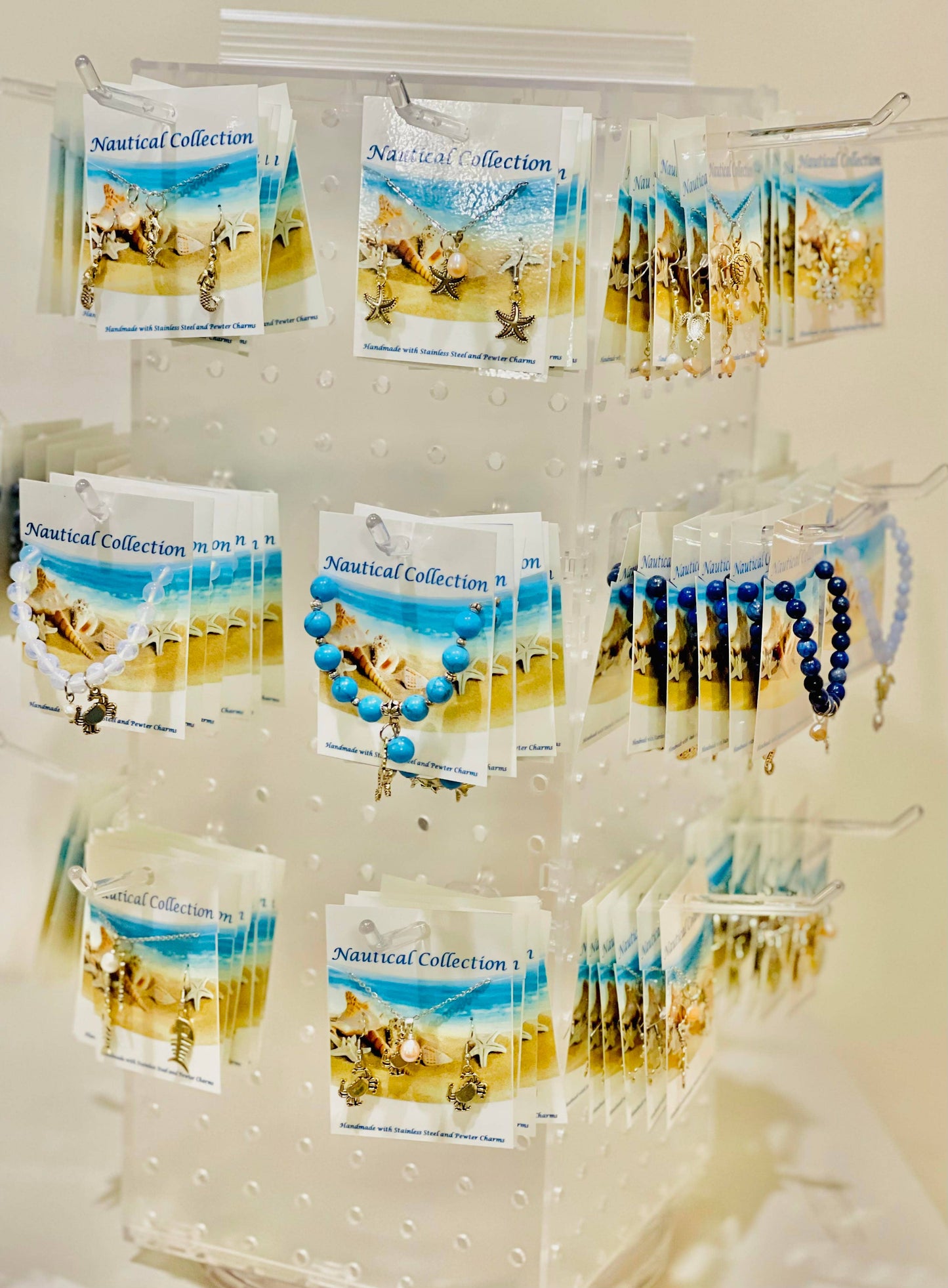 Nautical Charm Sets with Free Rotating Display