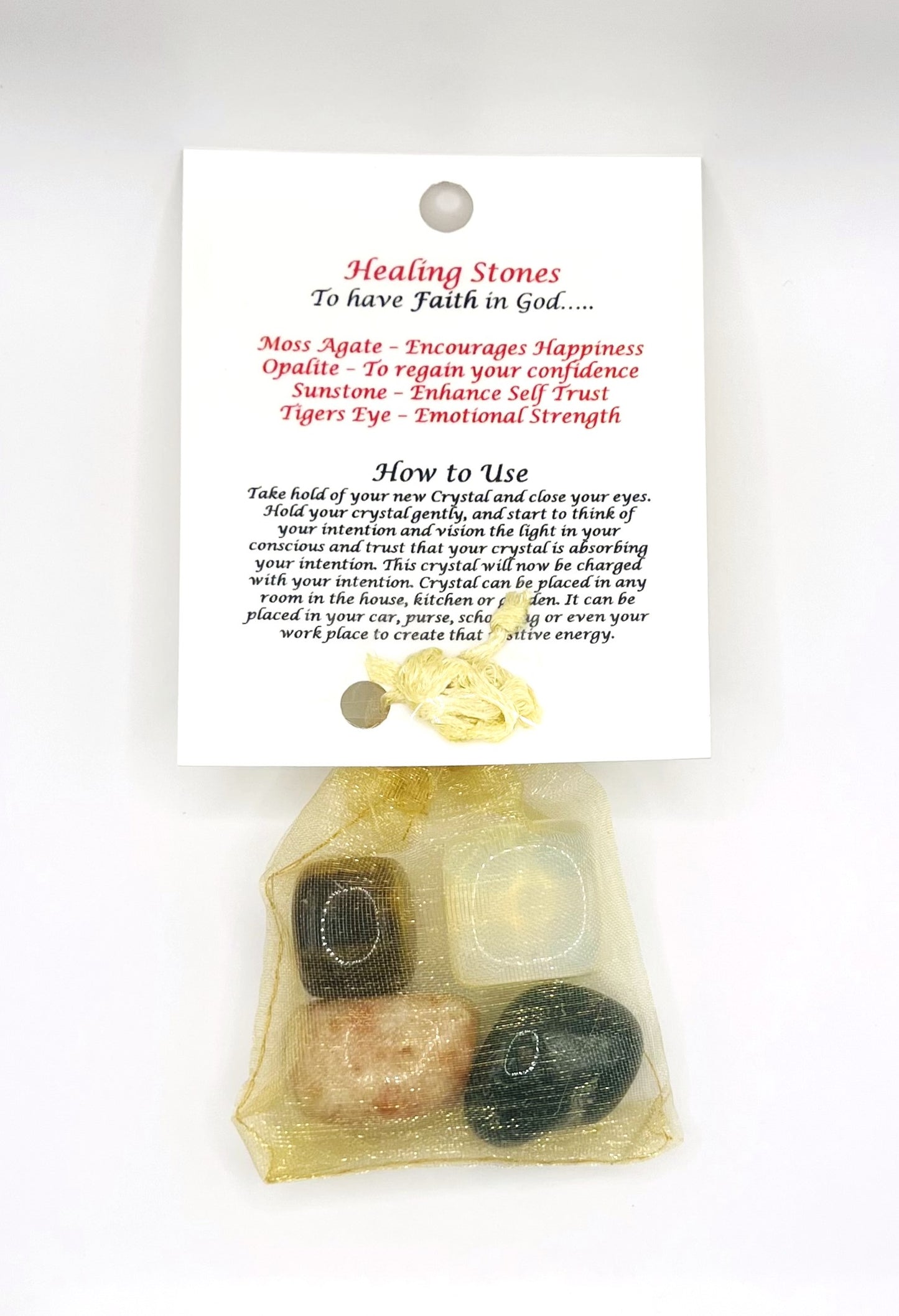 Faith -  Crystal Healing Bag