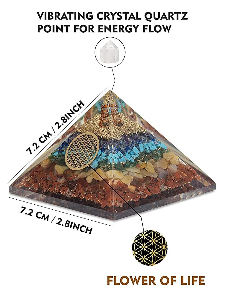 Orgonite Pyramid 7 Chakra