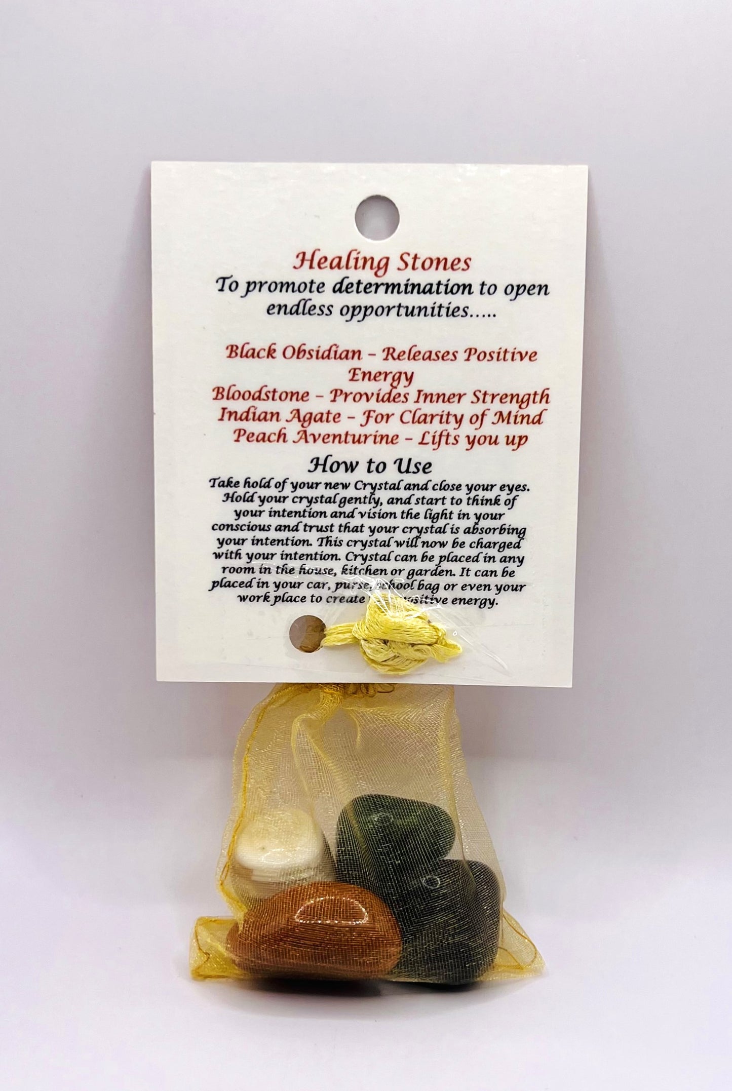 Determination -  Crystal Healing Bag