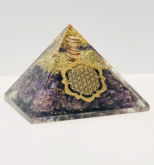 Amethyst Orgonite Pyramid