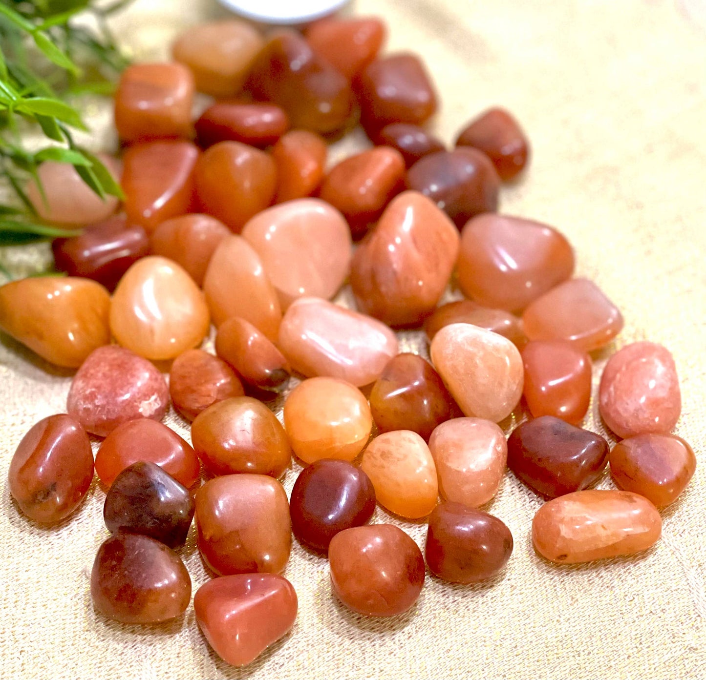 Natural Peach Aventurine Tumbled Stone - 1Lb