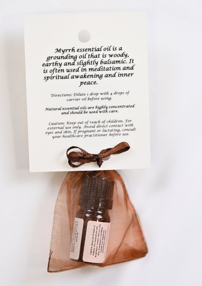 Myrrh Essential Oil with Beautiful Diffuser Flower 5ml