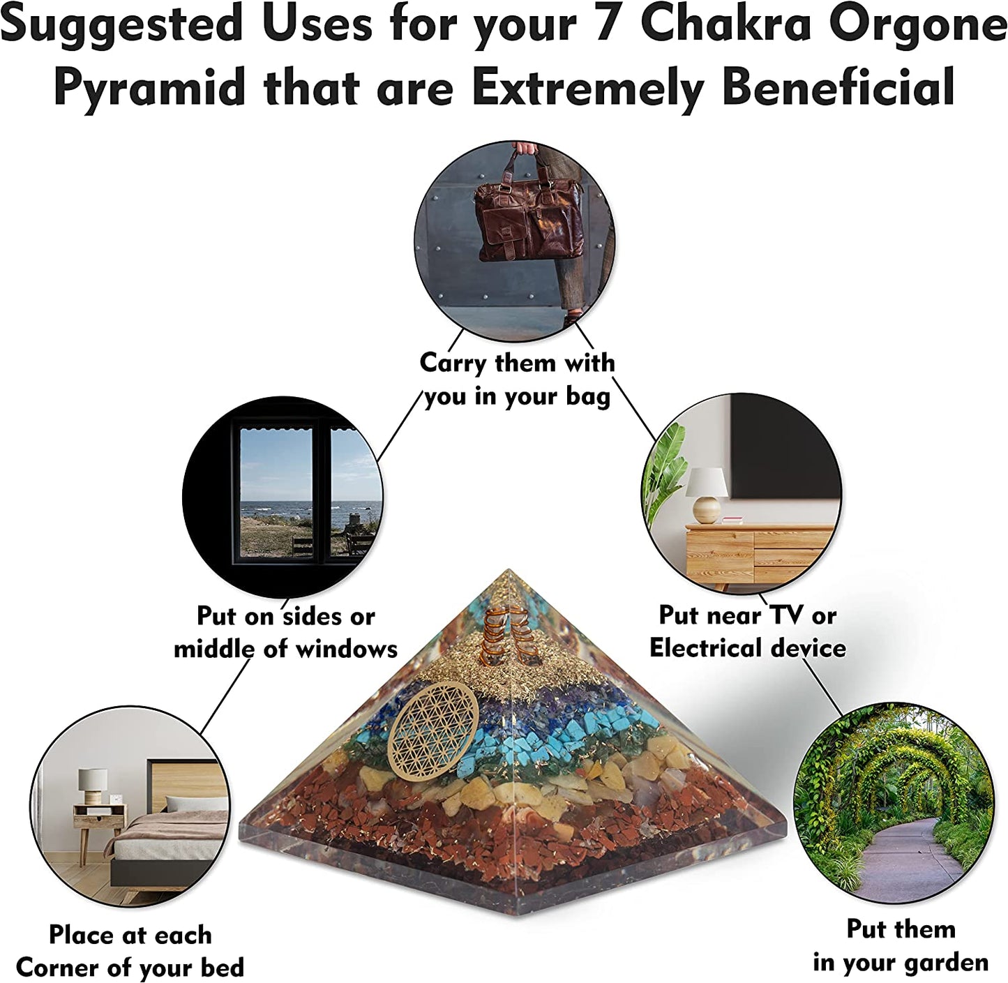 Orgonite Pyramid 7 Chakra