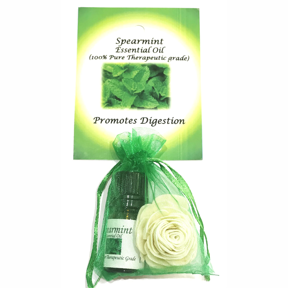 Peppermint Essential Oil with Beautiful Diffuser Flower 5ml