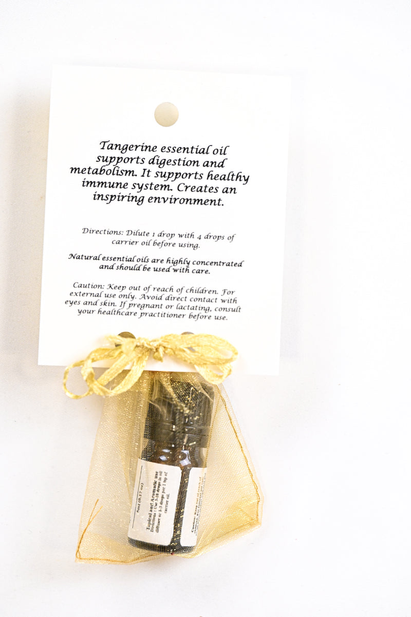 Tangerine Essential Oil with Beautiful Diffuser Flower 5ML