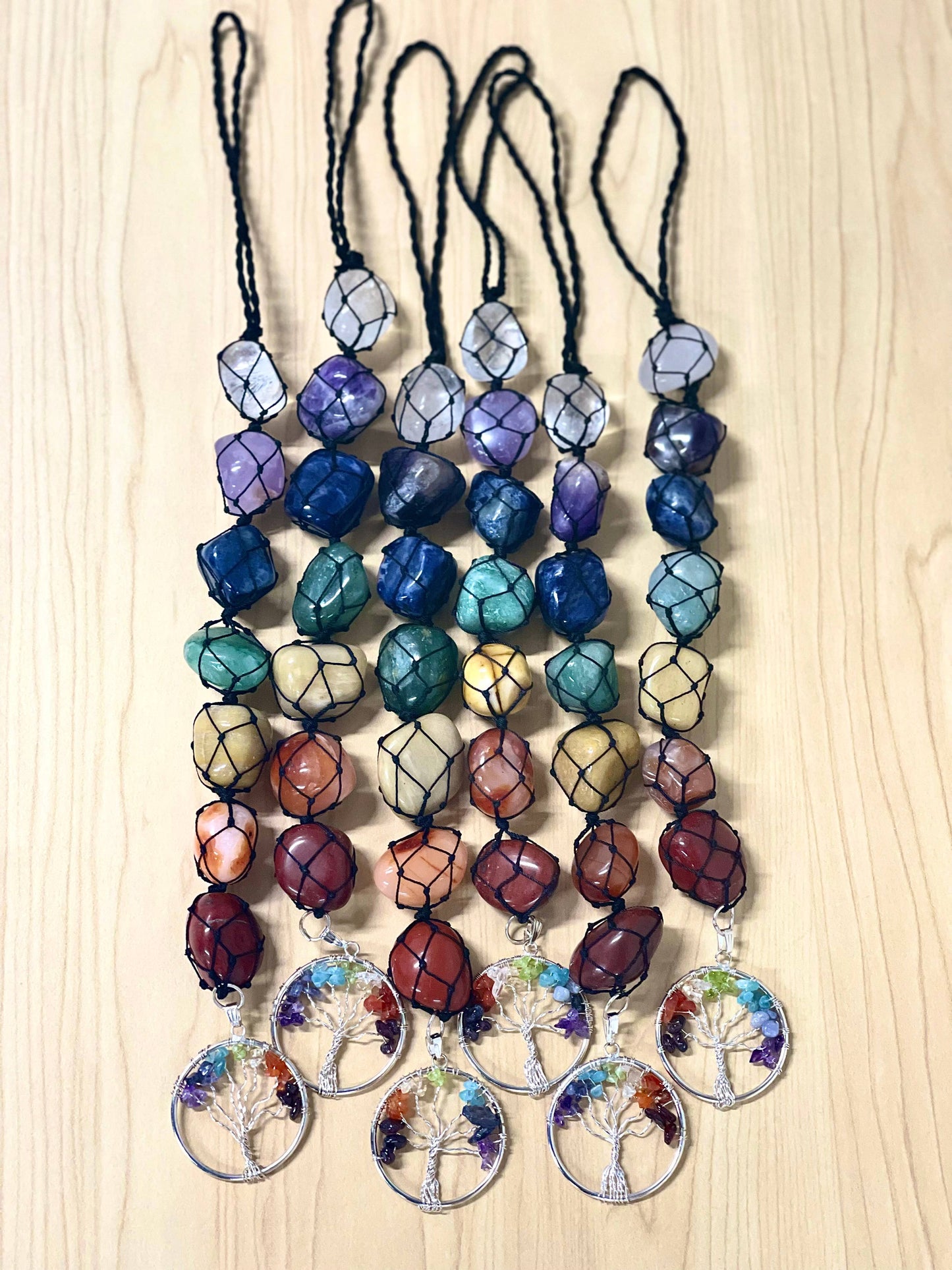 Chakra Natural Gemstone Hanging Tree of Life