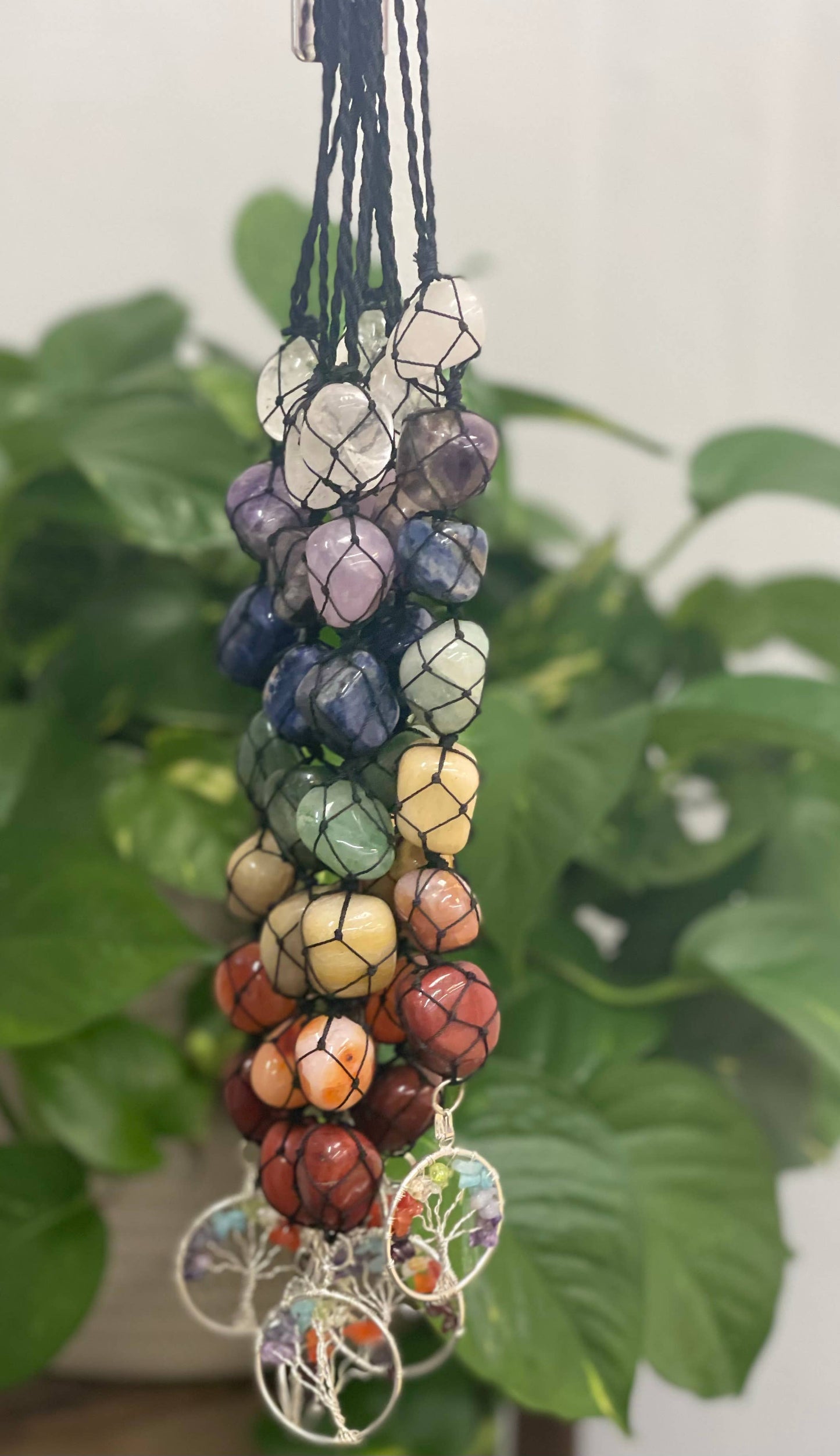 Chakra Natural Gemstone Hanging Tree of Life
