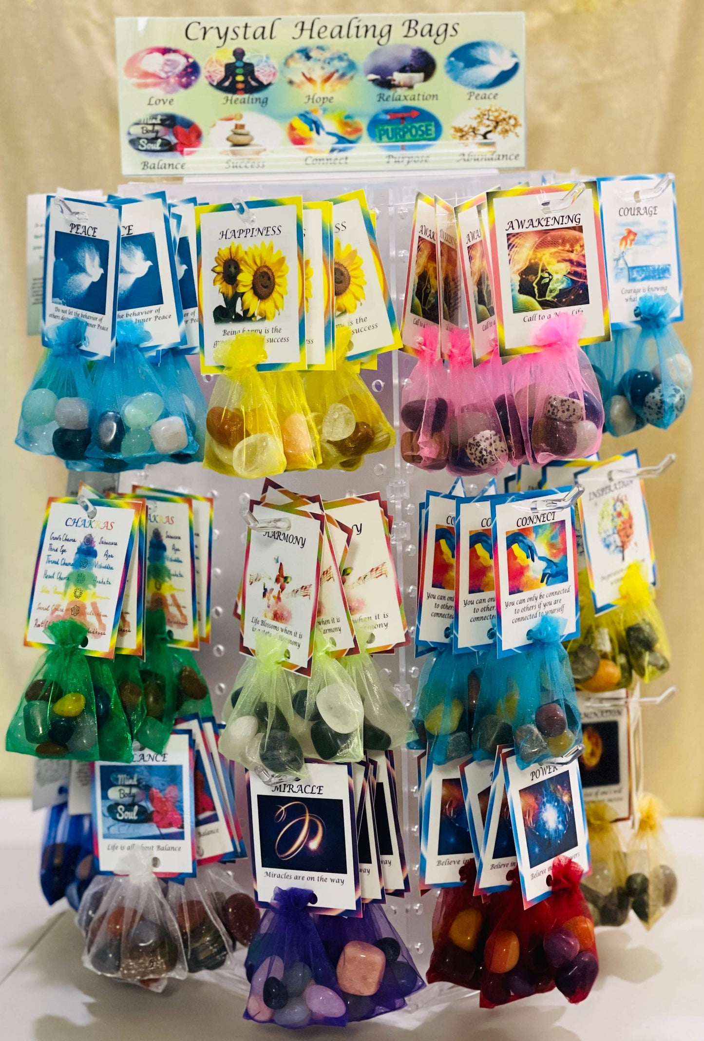 Case of 48 Crystal Healing Bags