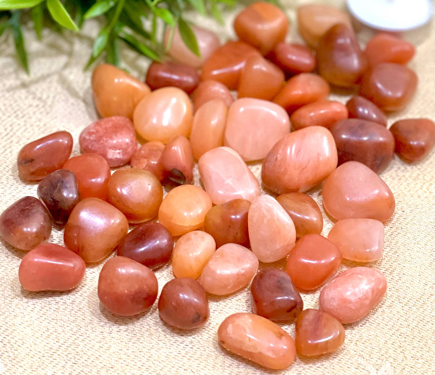 Natural Peach Aventurine Tumbled Stone - 1Lb