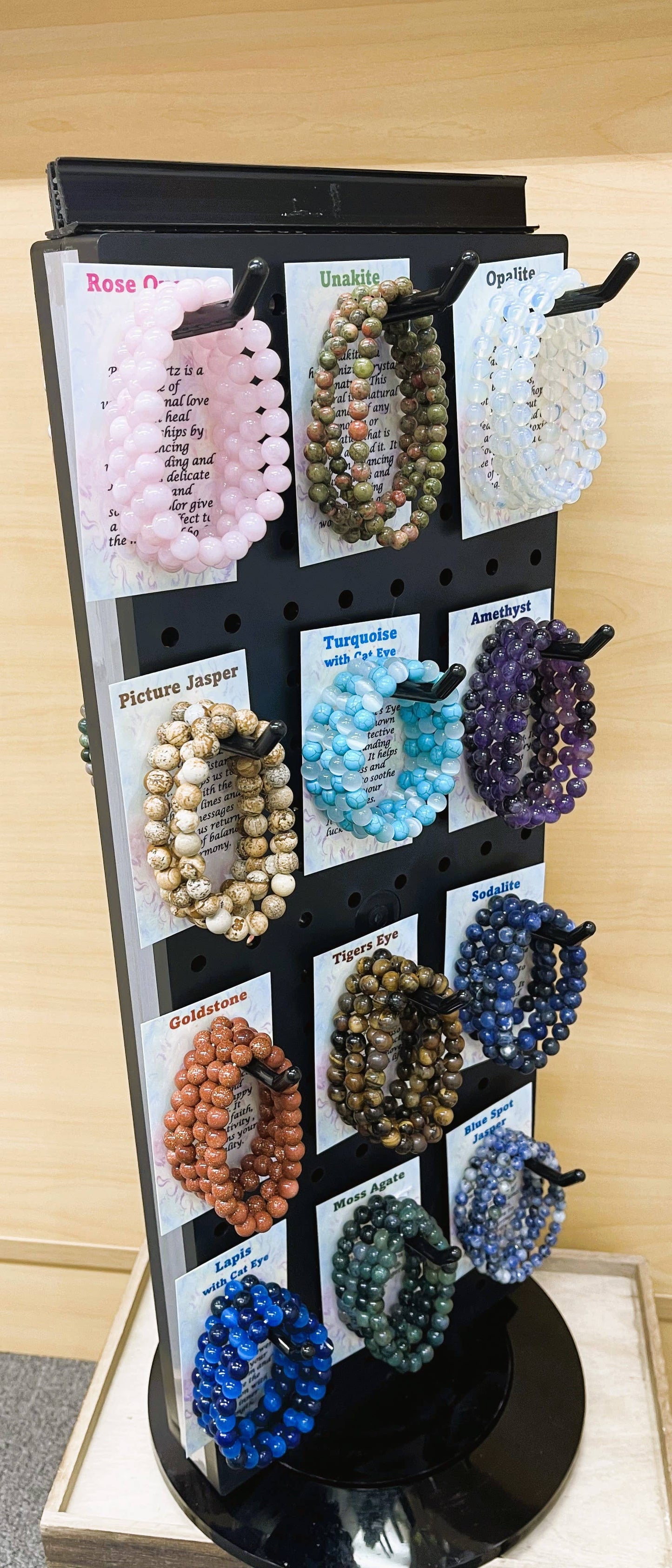 Mix of Gemstone Bracelet with Free Display