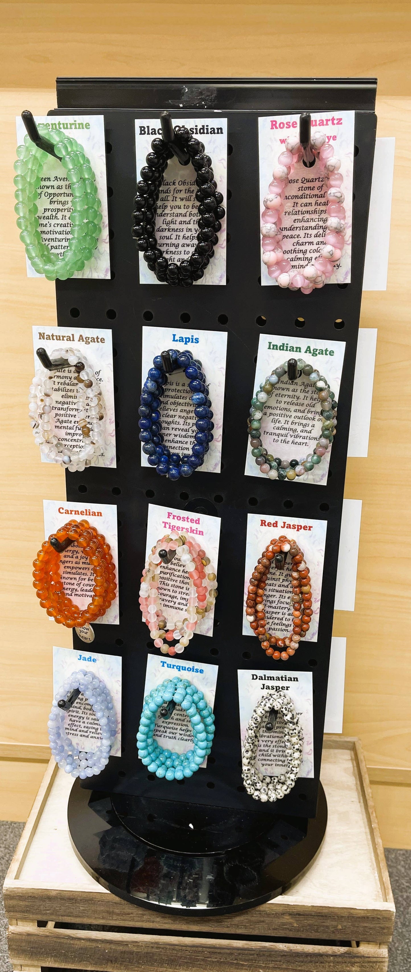 Mix of Gemstone Bracelet with Free Display