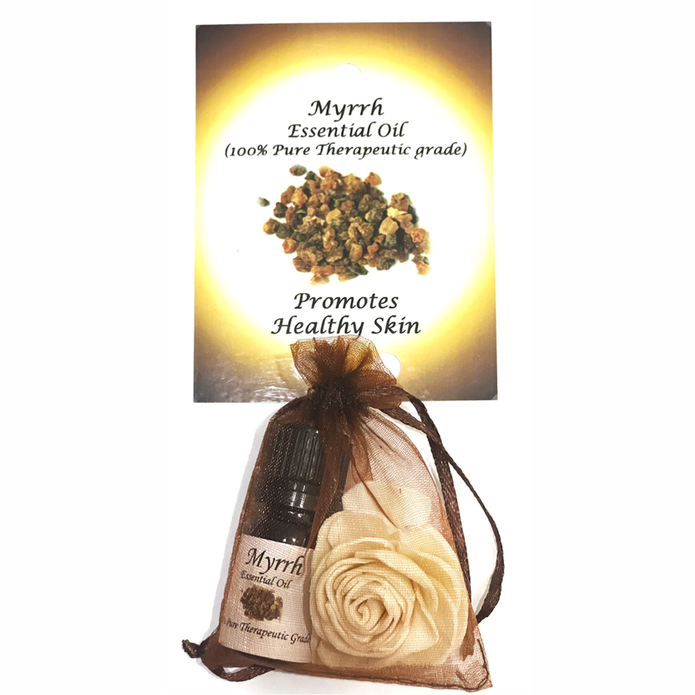 Myrrh Essential Oil with Beautiful Diffuser Flower 5ml