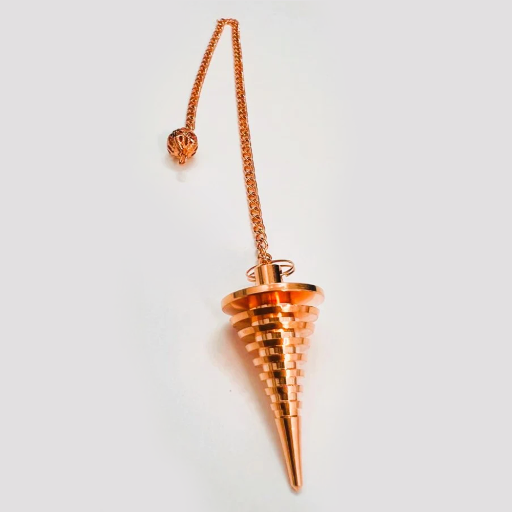 Solid Spiral Metal Pendulum Copper