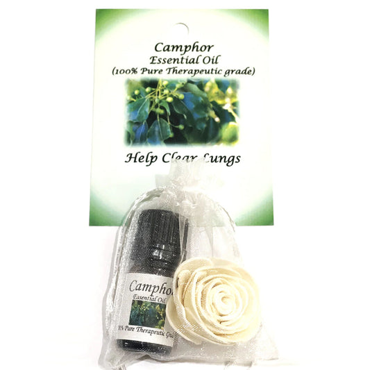Camphor Essential Oil with Beautiful Diffuser Flower 5ml
