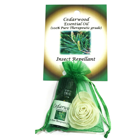 Cedarwood Essential Oil with Beautiful Diffuser Flower 5ml