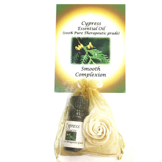 Cypress Essential Oil with Beautiful Diffuser Flower 5ml