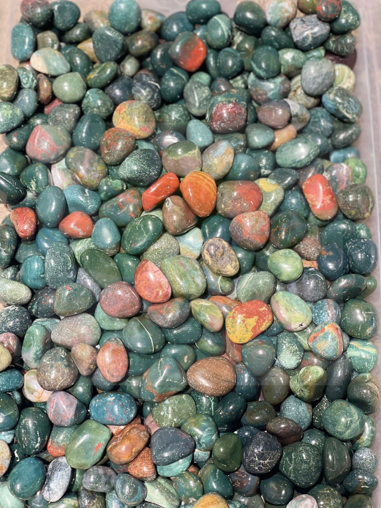 Natural Bloodstone Tumbled Stone - 1Lb