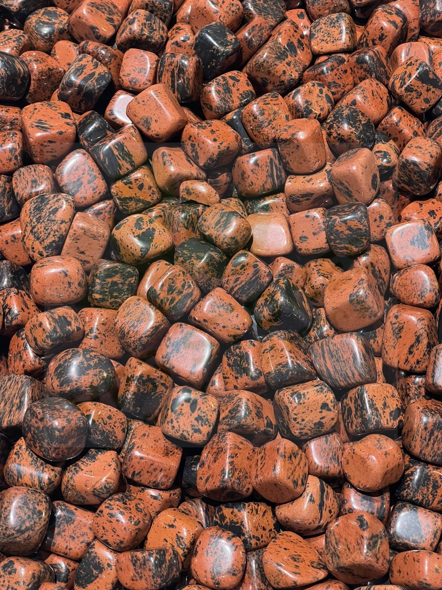 Natural Mahogany Obsidian Tumbled Stone - 1Lb