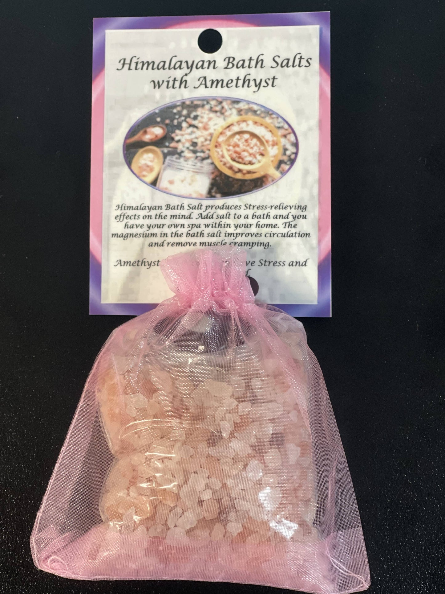 Himalayan Bath Salt with Amethyst Crystal