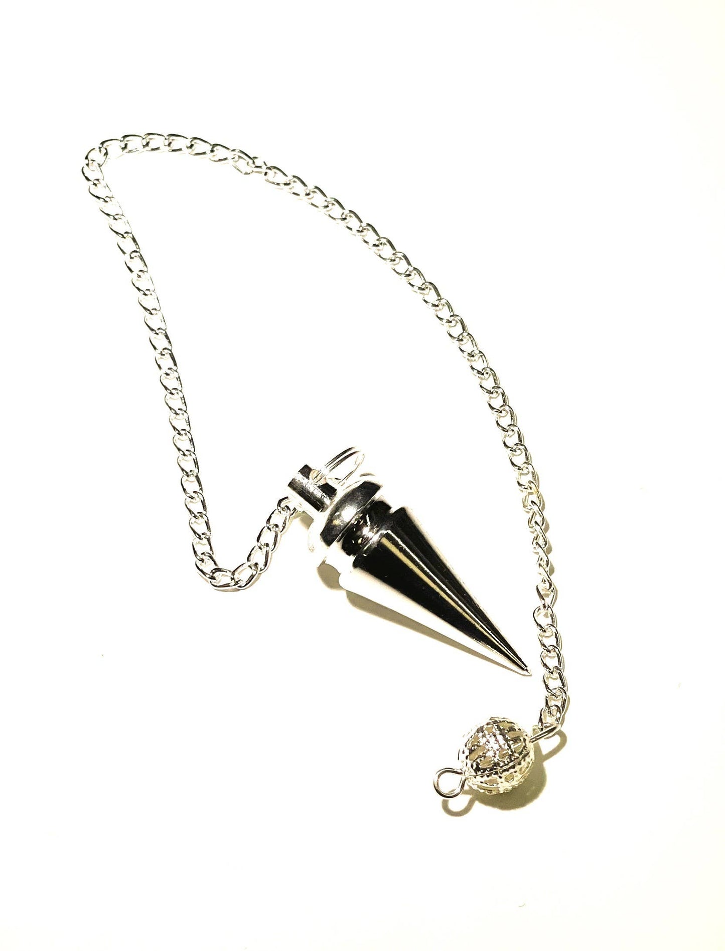 Solid Cone Metal Pendulum Silver