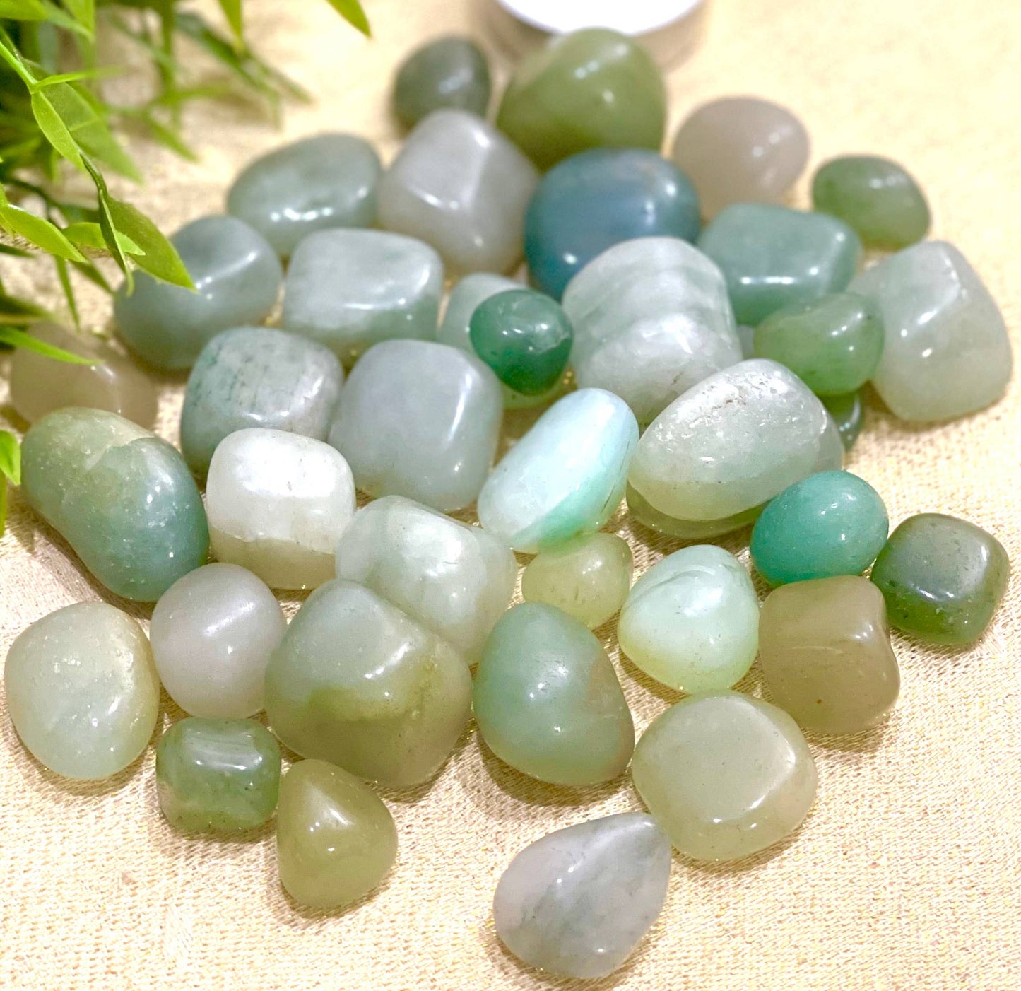 Natural Green Aventurine Tumbled Stone - 1Lb