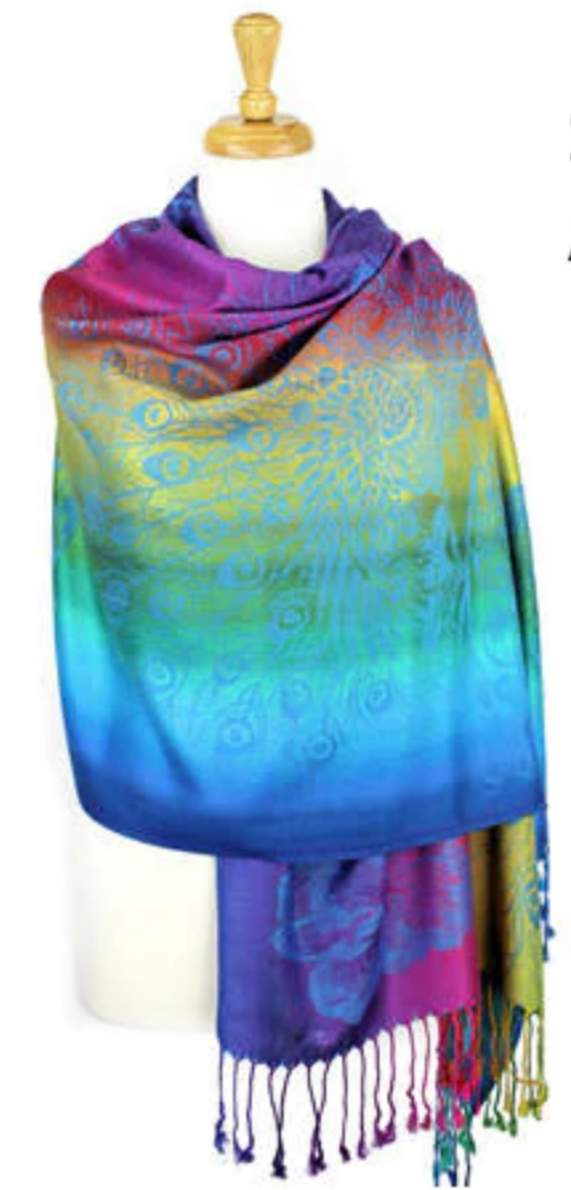 Chakra Pashminas (Peacock)