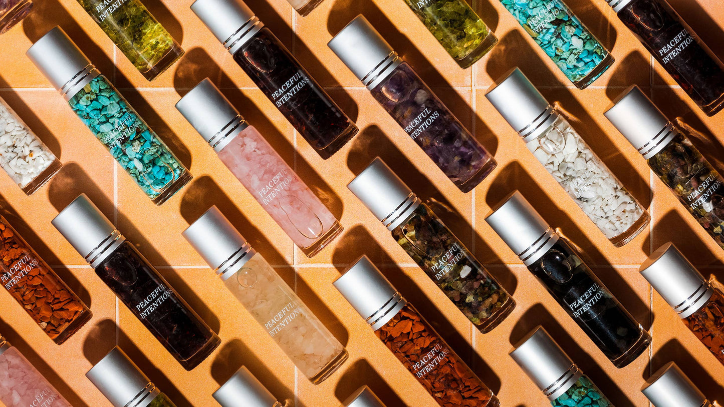 Essential Oil Blend Crystal Roll On Bottles
