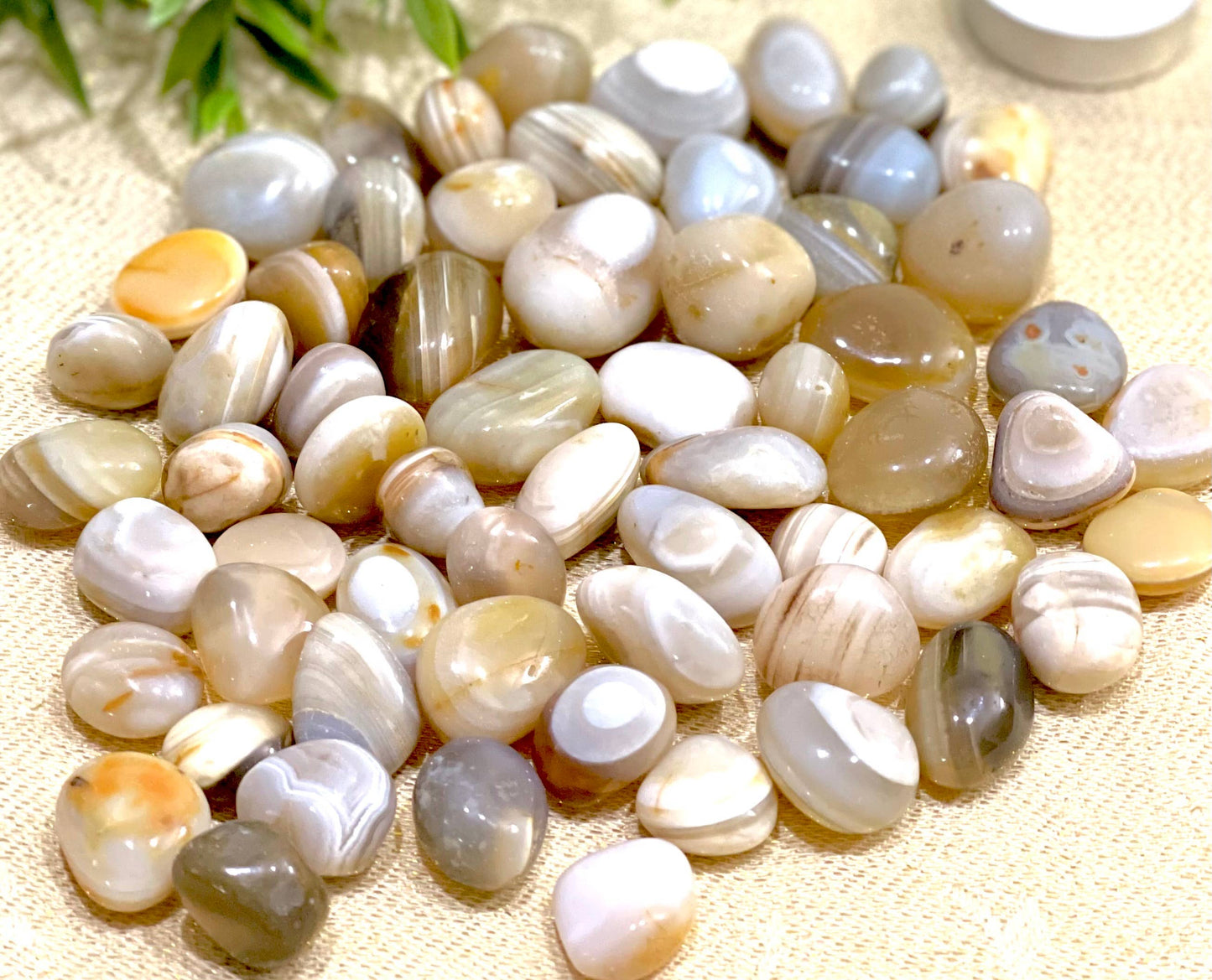 Natural Indian Agate Tumbled Stone - 1Lb