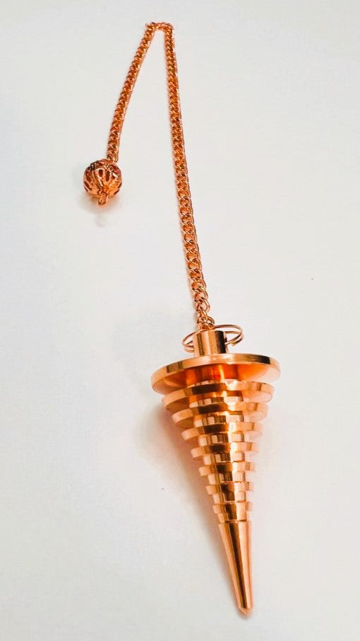 Solid Spiral Metal Pendulum Copper