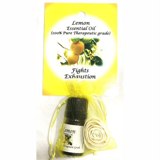Lemon Essential Oil with Beautiful Diffuser Flower 5ml