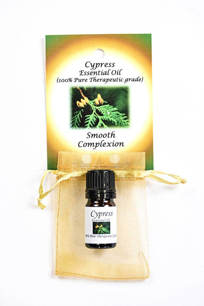Cypress Essential Oil with Beautiful Diffuser Flower 5ml