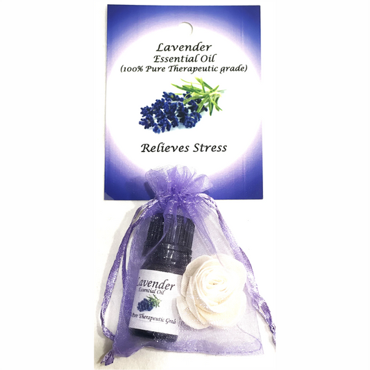 Lavender Essential Oil with Beautiful Diffuser Flower 5ml