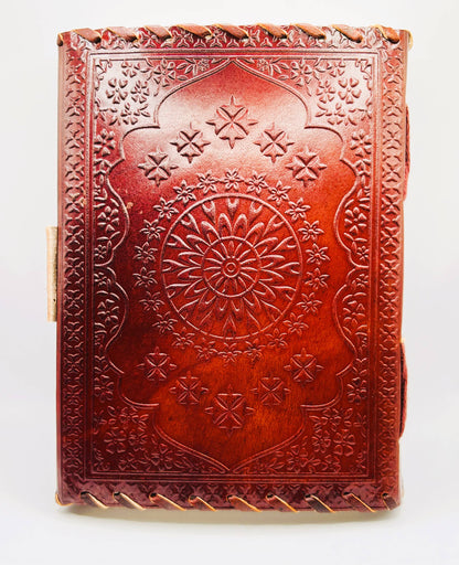 Leather Journal with Malachite