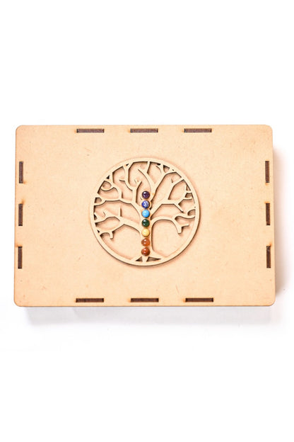 Chakra Tree of Life Hand Carved Box