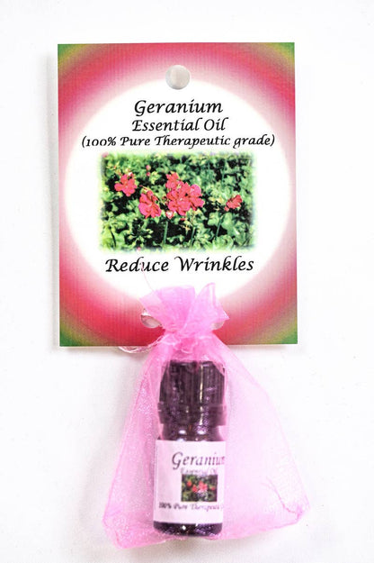Geranium Essential Oil with Beautiful Diffuser Flower 5ml
