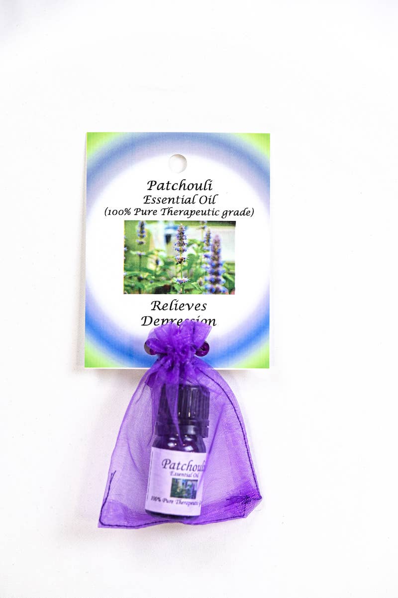 Patchouli Essential Oil with Beautiful Diffuser Flower 5ml