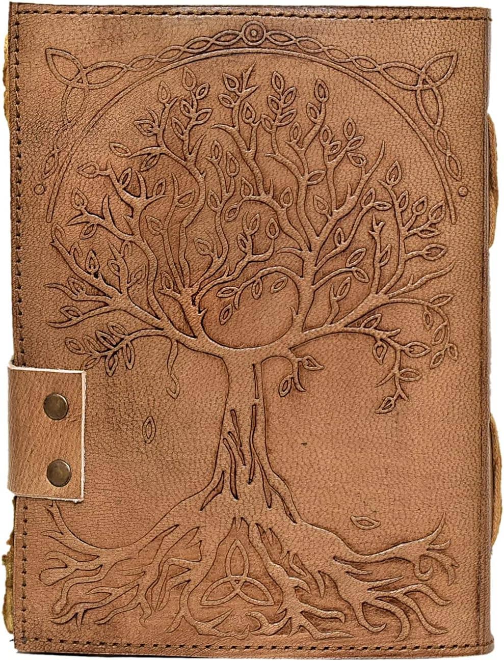 Leather Journal Gemstone Tree of Life