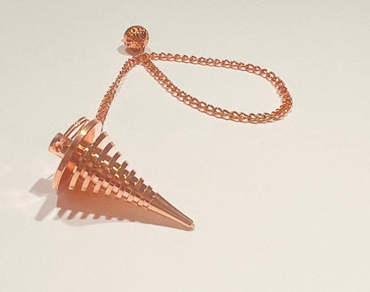 Solid Spiral Metal Pendulum Copper