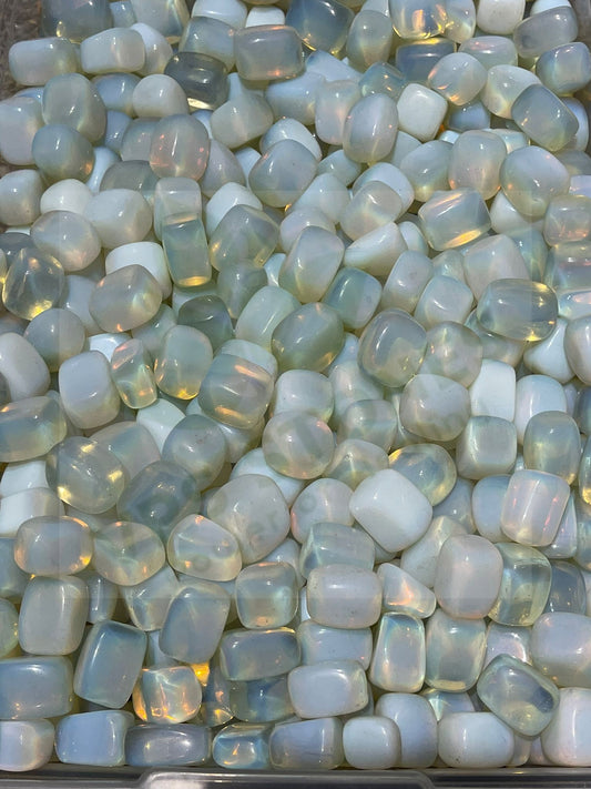 Natural Opalite Tumbled Stone - 1 Lb