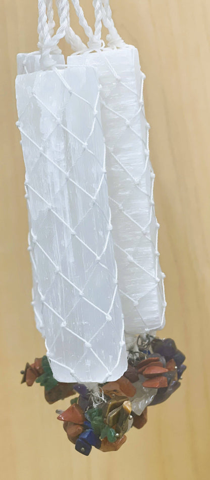 Selenite White Thread Chakra Sun Catcher